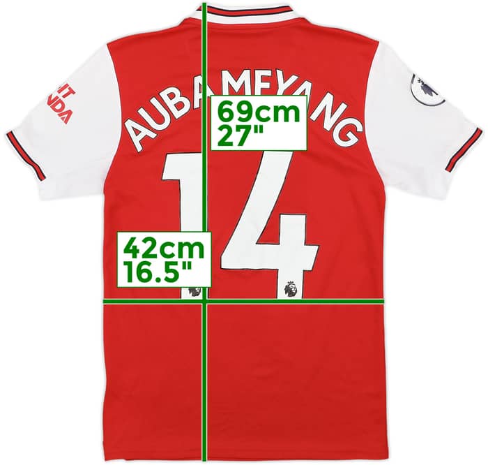 2019-20 Arsenal Home Shirt Aubameyang #14 - 8/10 - (XS)