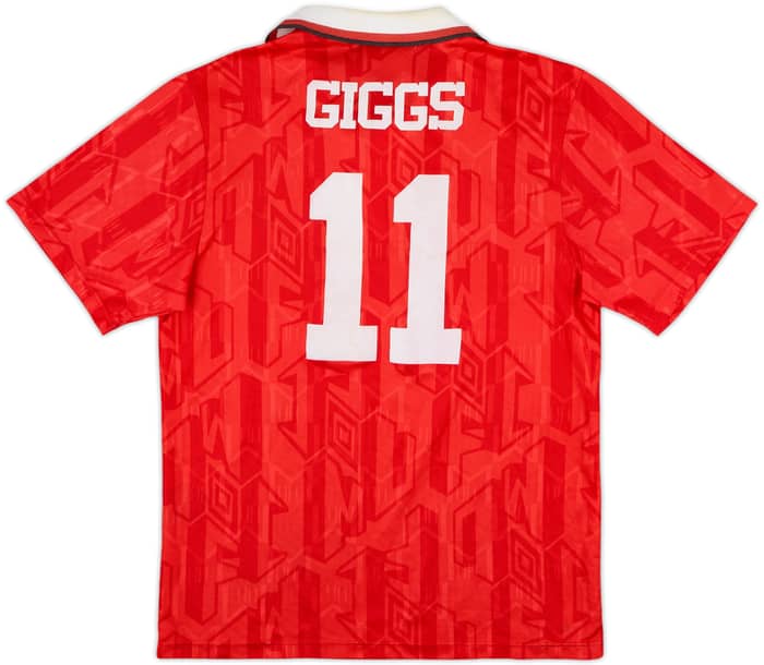 1992-94 Manchester United 'Champions' Home Shirt Giggs #11 - 8/10 - (S)