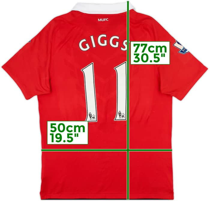 2010-11 Manchester United Home Shirt Giggs #11 - 7/10 - (M)