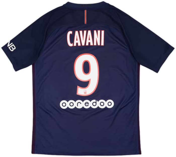 2016-17 Paris Saint-Germain Home Shirt Cavani #9 - 8/10 - (M)
