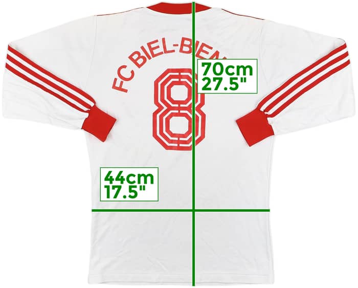 1980s adidas Template L/S Shirt (FC Biel-Bienne) #8 - 7/10 - (M)