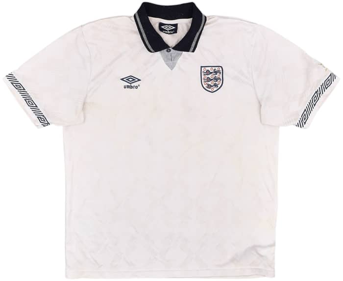 2002 England Umbro Retro 1990-92 Home Shirt #19 - 5/10 - (XL)