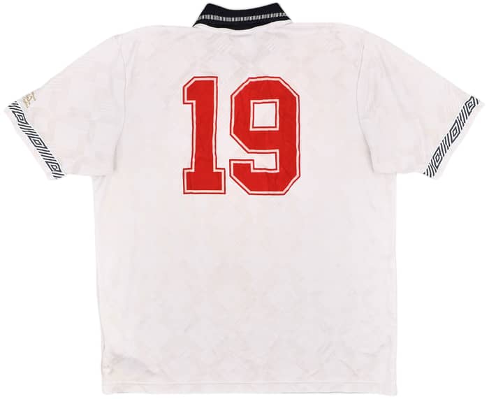 2002 England Umbro Retro 1990-92 Home Shirt #19 - 5/10 - (XL)