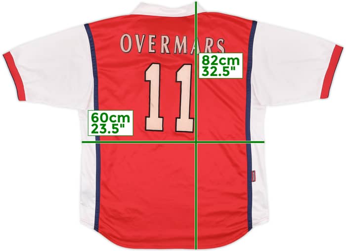1998-99 Arsenal Home Shirt Overmars #11 - 8/10 - (XL)