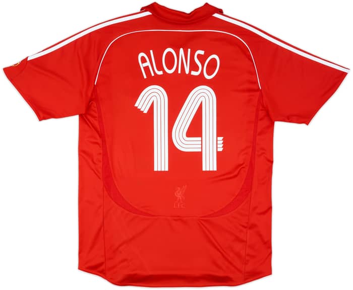 2006-08 Liverpool Home Shirt Alonso #14 - 7/10 - (XL)