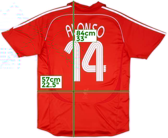 2006-08 Liverpool Home Shirt Alonso #14 - 7/10 - (XL)