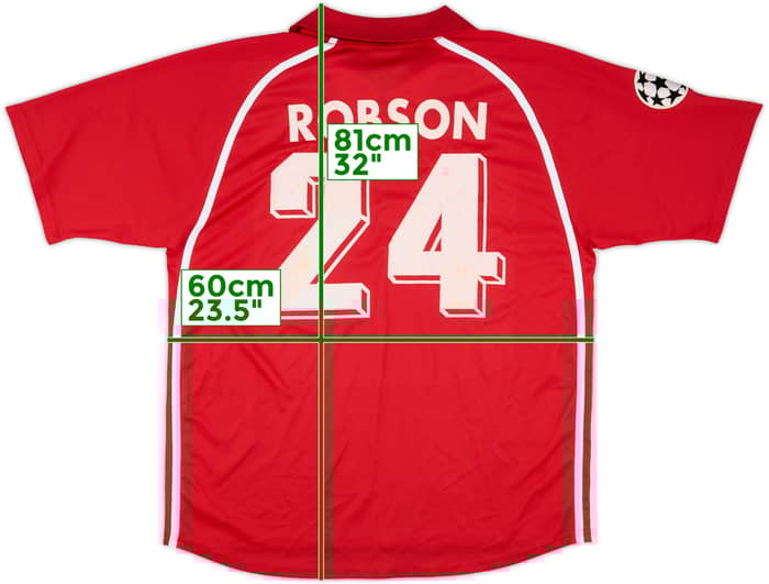 2001 Spartak Moscow Match Issue Champions League Home Shirt Robson #24