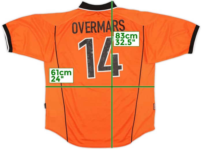 1998-00 Netherlands Home Shirt Overmars #14 - 6/10 - (XL)
