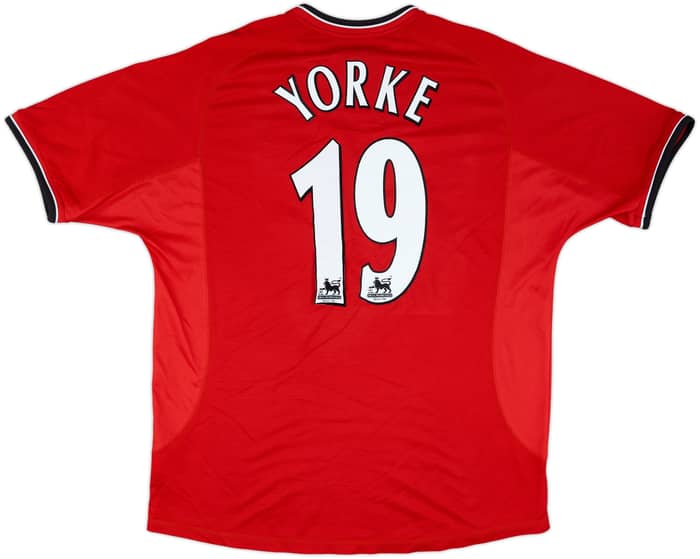 2000-02 Manchester United Home Shirt Yorke #19 - 7/10 - (XL)