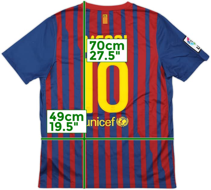 2011-12 Barcelona Home Shirt Messi #10 - 8/10 - (XL.Boys)