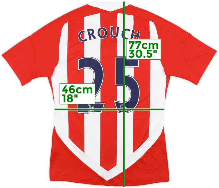 2011-12 Stoke City Home Shirt Crouch #25 - 8/10 - (S)