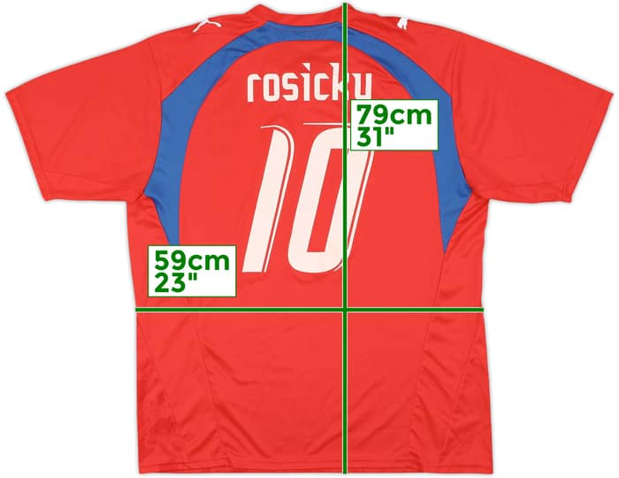 2006-08 Czech Republic Basic Home Shirt Rosicky #10 - 8/10 - (L)