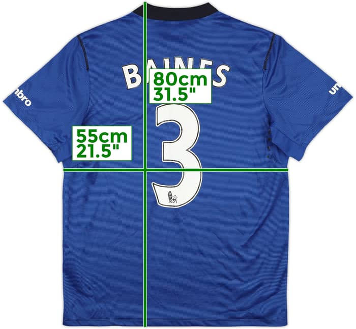2014-15 Everton Home Shirt Baines #3 - 8/10 - (XL)