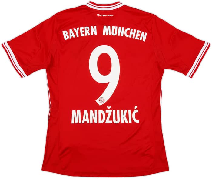 2013-14 Bayern Munich Home Shirt Mandzukic #9 - 7/10 - (L.Boys)