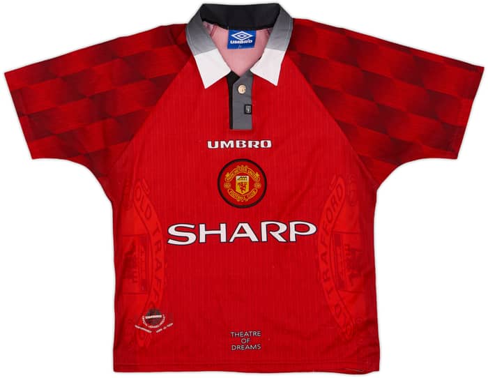 1996-98 Manchester United Home Shirt - 8/10 - (Y)