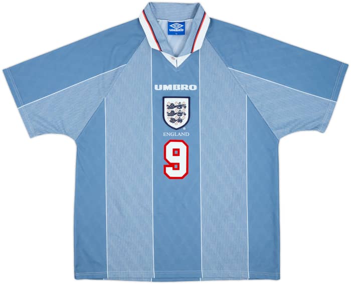 1996-97 England Away Shirt Shearer #9 - 9/10 - (XL)