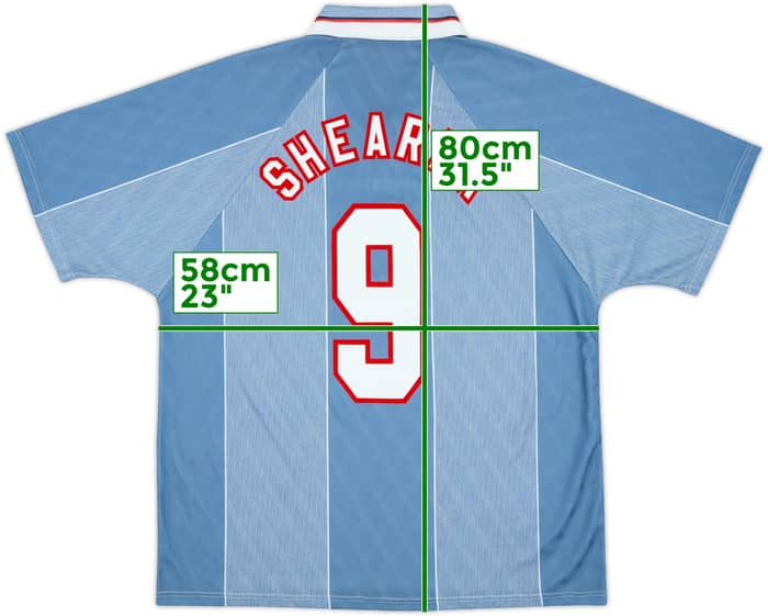 1996-97 England Away Shirt Shearer #9 - 9/10 - (XL)