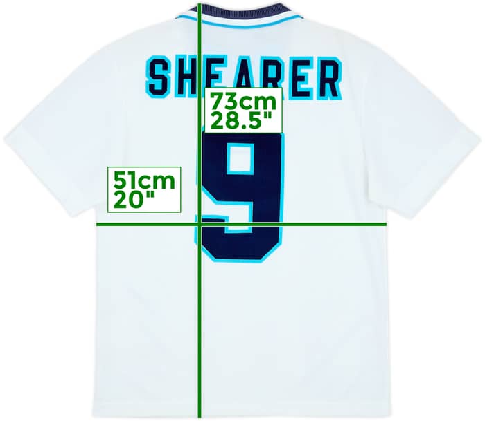 1995-97 England Home Shirt Shearer #9 - 7/10 - (M)