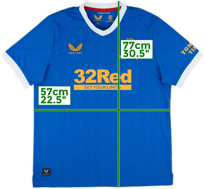2021-22 Rangers Home Shirt - 8/10 - (XL)