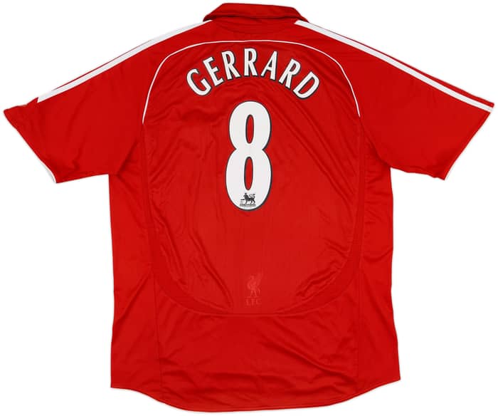 2006-08 Liverpool Home Shirt Gerrard #8 - 7/10 - (XL)