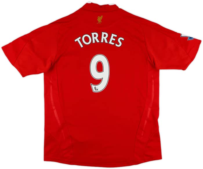 2008-10 Liverpool Home Shirt Torres #9 - 9/10 - (L.Boys)