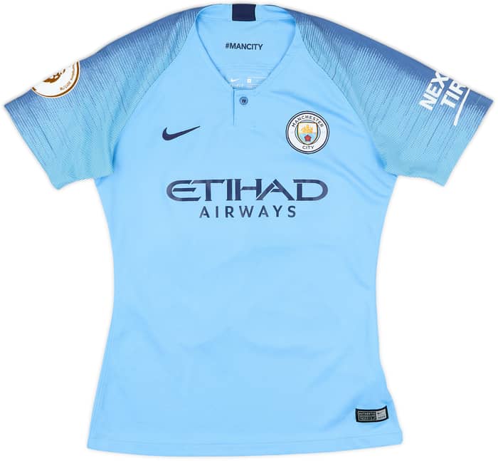 2018-19 Manchester City Home Shirt Mahrez #26 - 9/10 - (Women's S)