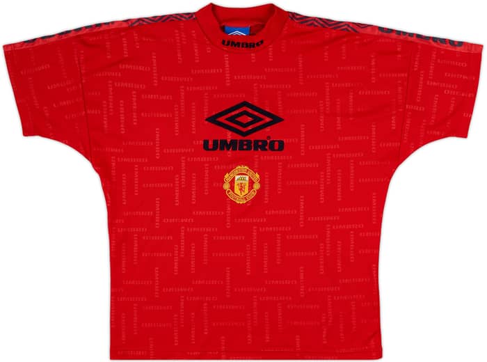 1994-96 Manchester United Umbro Training Shirt - 8/10 - (XL)