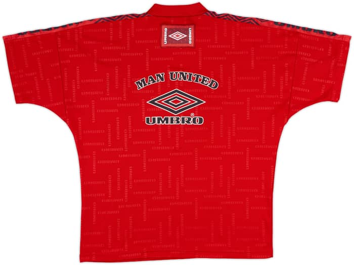 1994-96 Manchester United Umbro Training Shirt - 8/10 - (XL)