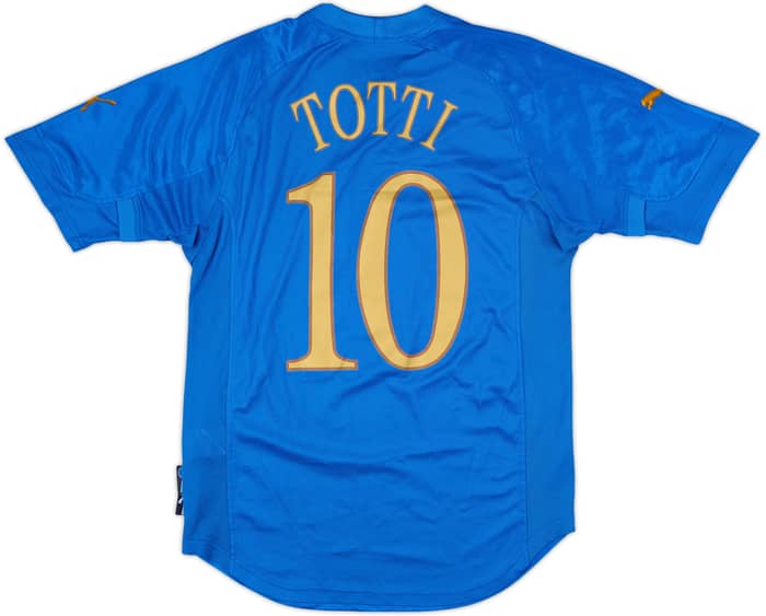 2004-06 Italy Home Shirt Totti #10 - 6/10 - (S)
