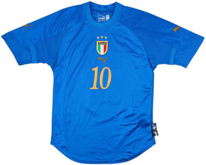 2004-06 Italy Home Shirt Totti #10 - 6/10 - (S)