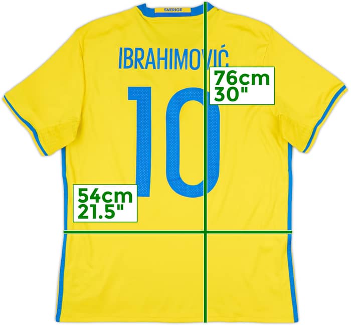 2016-17 Sweden Home Shirt Ibrahimovic #10 - 9/10 - (L)
