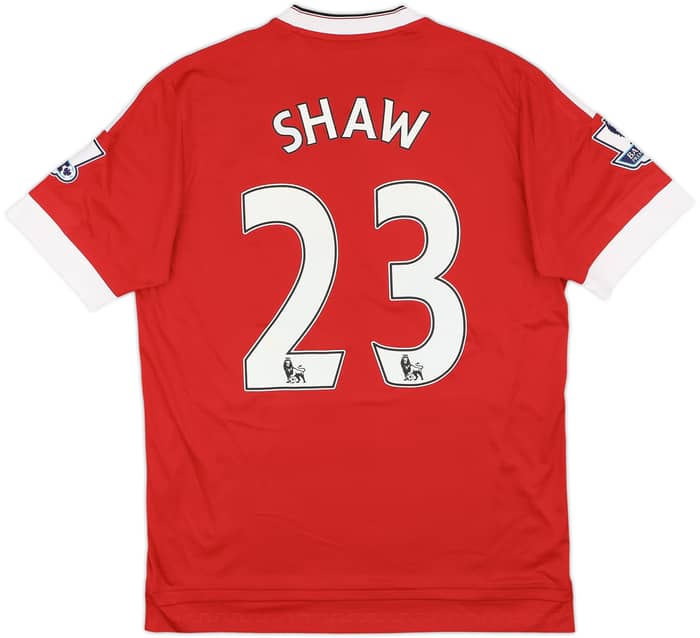 2015-16 Manchester United Home Shirt Shaw #23 - 8/10 - (L)
