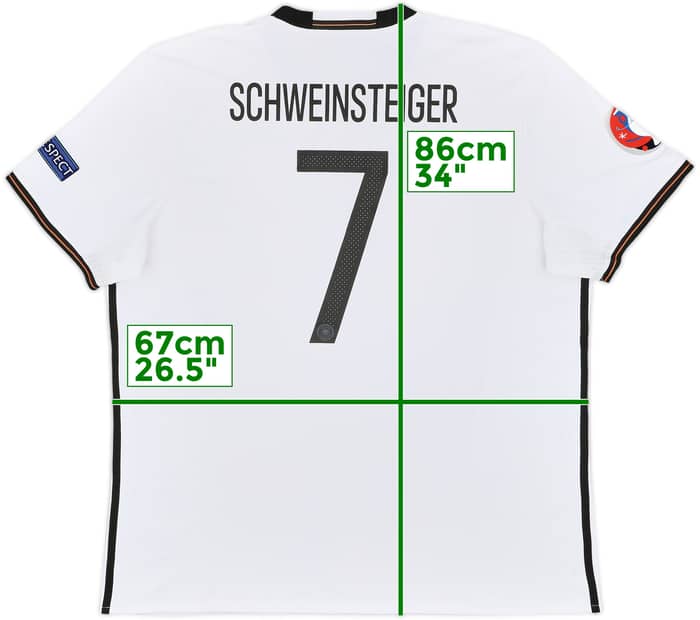 2015-16 Germany Home Shirt Schweinsteiger #7 - 8/10 - (XXL)