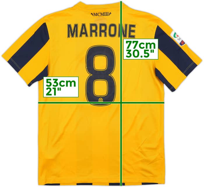 2015-16 Hellas Verona Home Shirt Marrone #8 - 5/10 - (M)