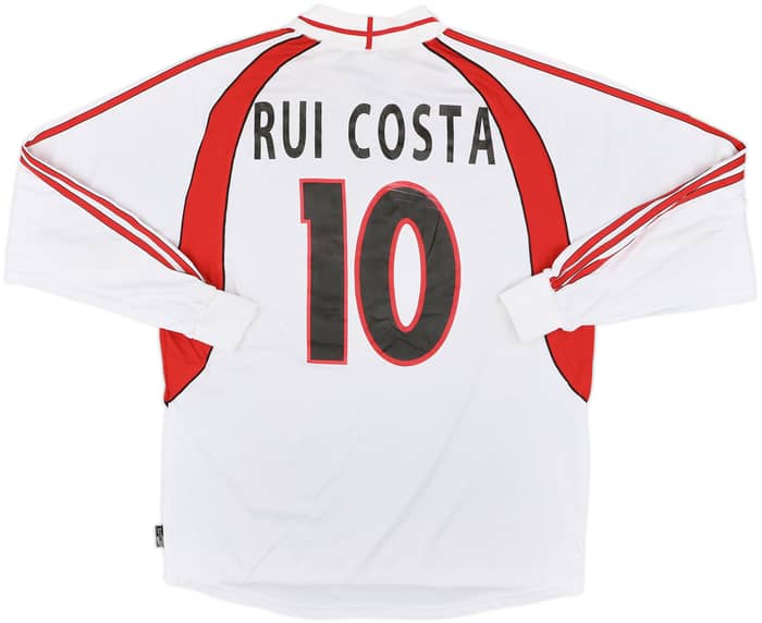 2000-02 AC Milan Away L/S Shirt Rui Costa #10 - 7/10 - (XL)