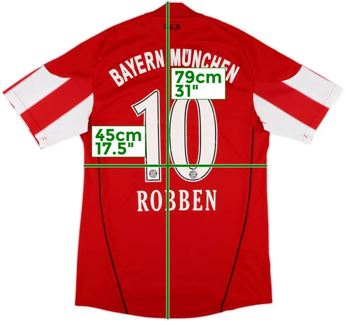 2010-11 Bayern Munich Home Shirt Robben #10 - 7/10 - (S)