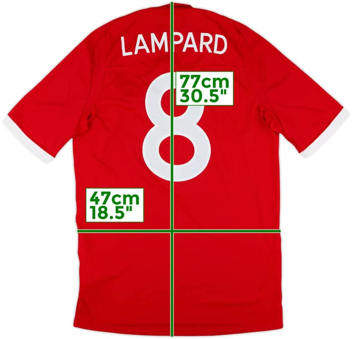 2010-11 England Away Shirt Lampard #8 - 8/10 - (M)