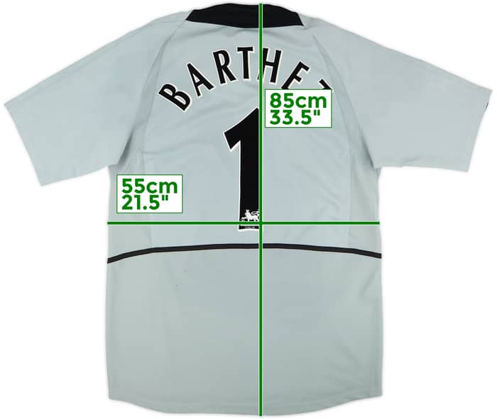 2002-04 Manchester United GK S/S Shirt Barthez #1 - 8/10 - (L)