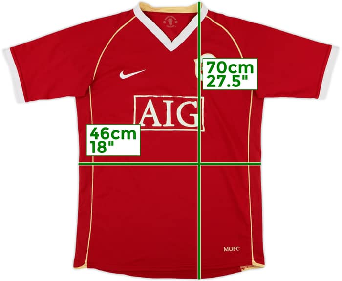 2006-07 Manchester United Home Shirt - 5/10 - (L.Boys)