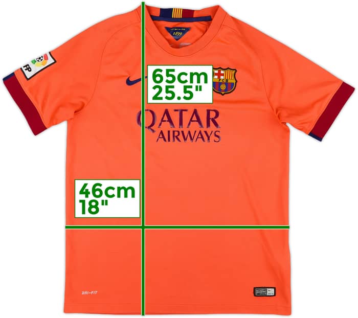 2014-15 Barcelona Away Shirt - 7/10 - (XL.Boys)