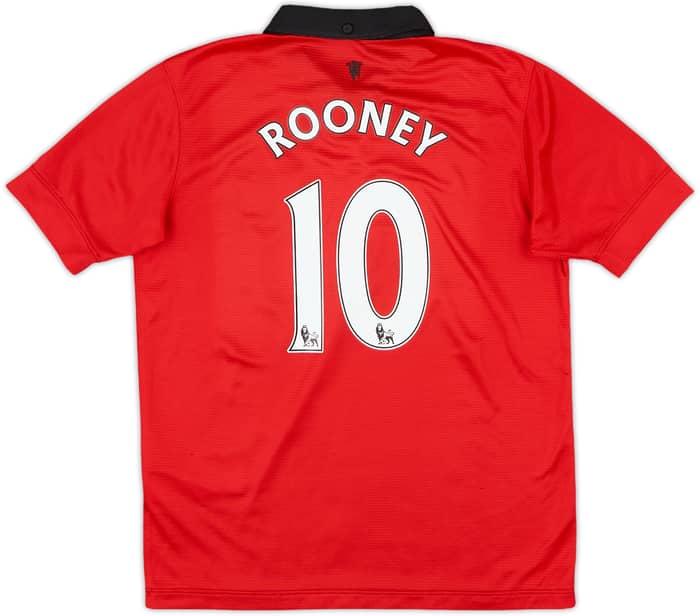 2013-14 Manchester United Home Shirt Rooney #10 - 8/10 - (M.Boys)