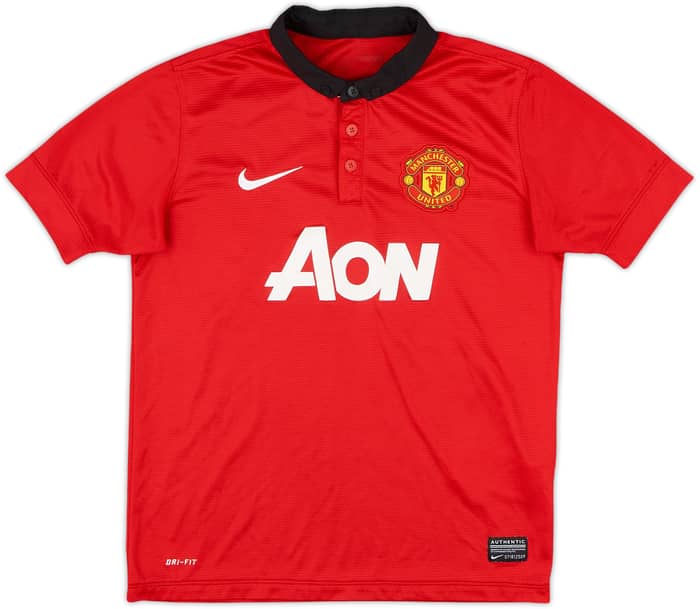 2013-14 Manchester United Home Shirt Rooney #10 - 8/10 - (M.Boys)