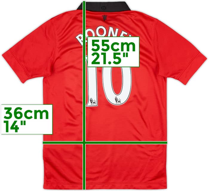 2013-14 Manchester United Home Shirt Rooney #10 - 9/10 - (S.Boys)