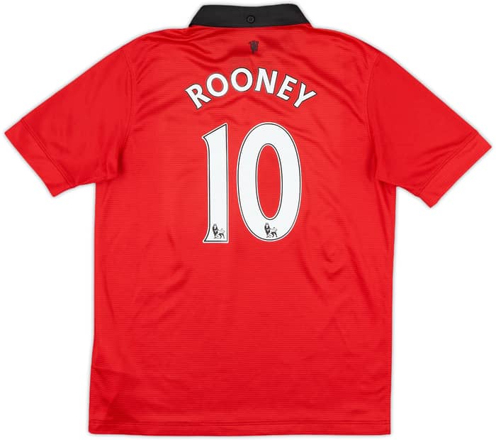 2013-14 Manchester United Home Shirt Rooney #10 - 9/10 - (M.Boys)