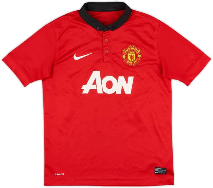 2013-14 Manchester United Home Shirt Rooney #10 - 9/10 - (M.Boys)