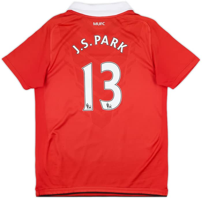 2010-11 Manchester United Home Shirt J.S.Park #13 - 9/10 - (L.Boys)