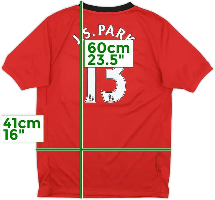 2009-10 Manchester United Home Shirt J.S.Park #13 - 9/10 - (M.Boys)