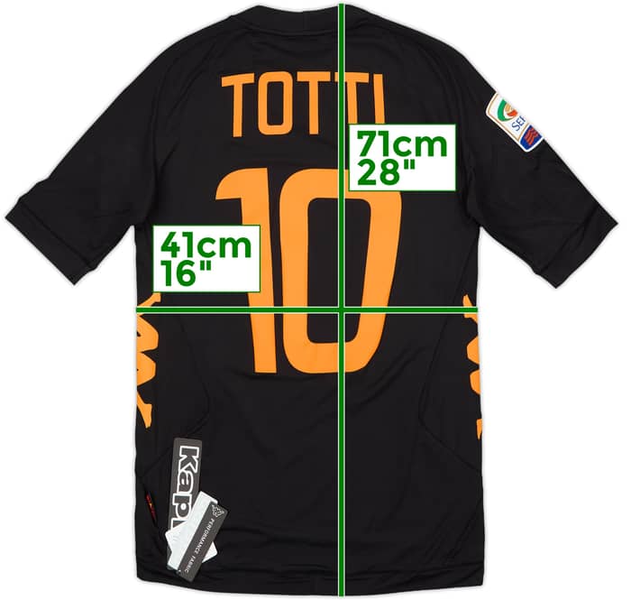 2011-12 Roma Third Shirt Totti #10 (XS)