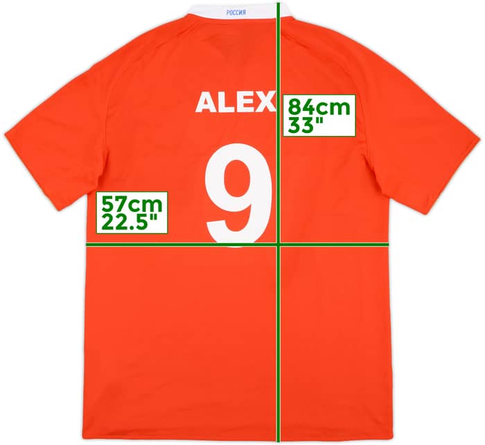 2008 Russia Away Shirt Alex #9 - 9/10 - (XL)