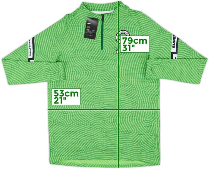 2020-21 Nigeria Nike Dri-Fit 1/4 Zip Drill Top (L)